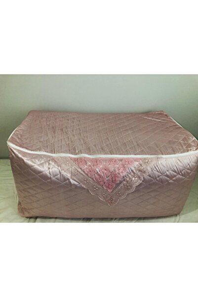 Işık Tekstil Παπλωματοθήκη Hurcu με Πέρλες Σατέν Χρώμα Πούδρα 2 Τεμάχια 50x50...