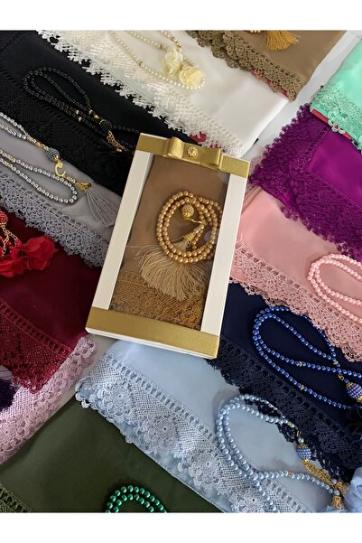 AGH Değerli Hediyeler 10 Adetdağıtmalık Hediyeler Oyalı Namaz Başörtüsü Ve Pl...