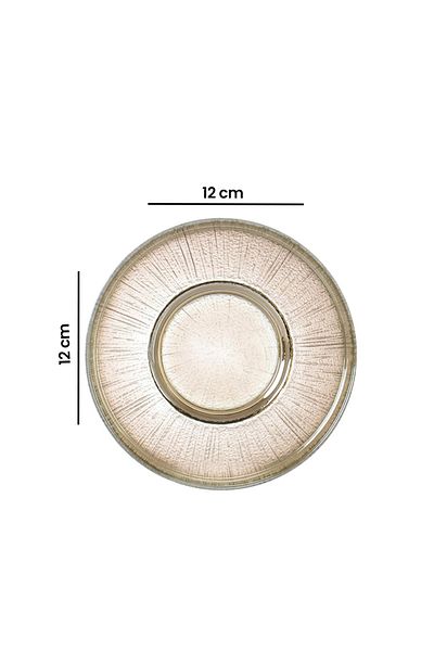 İpek İpekk 14304 Striped Smoked Lustre Tea Plate - 12 cm