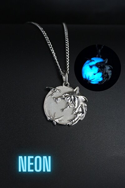 Dukkanka Neon The Witcher Kurt Karanlıkta Parlayan Fosforlu Zincir Kolye