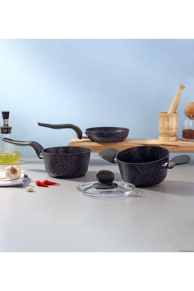 Leydi Granite 4 Piece Mini Cookware Set