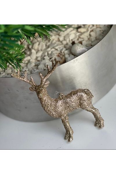 QUEEN AKSESUAR Imported Collectible Christmas Luxury Shiny Glitter Cute Deer Large Pine Tree Ornament