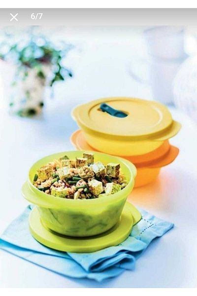 Tupperware Set of 3 Micro Containers - Microwave Container