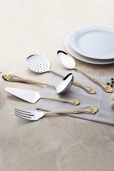 Nehir Gold 5 Piece Serving Set