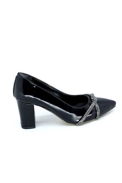 TRENDYSHOSE 04259 Pantofi confortabili de damă cu bijuterii cu toc gros