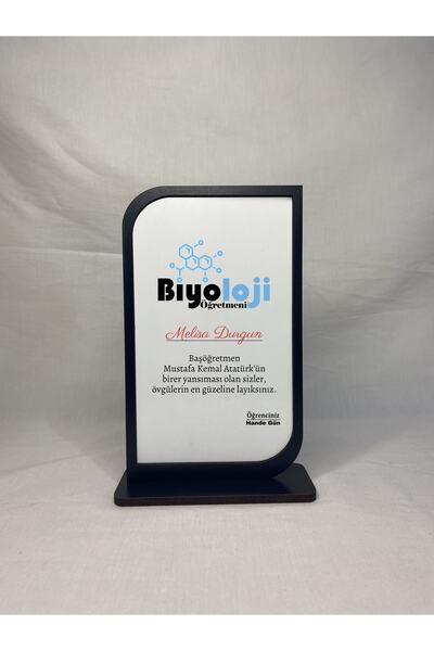 EratCo Biyoloji Öğretmenine Özel 24 Kasım Öğretmenler Günü Hediyesi Plaket