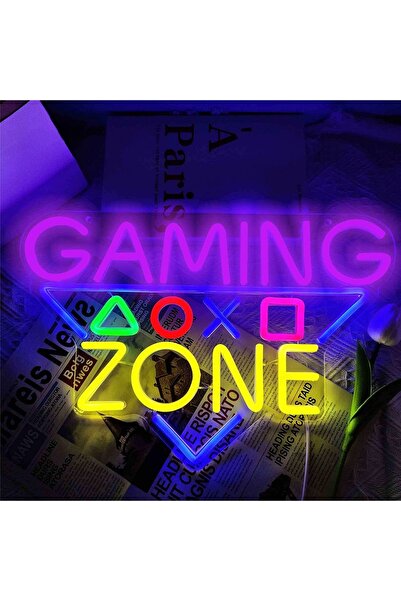 dekoraven Gaming Zone Neon Tabela Neon Yazı Dekoratif Aydınlatma