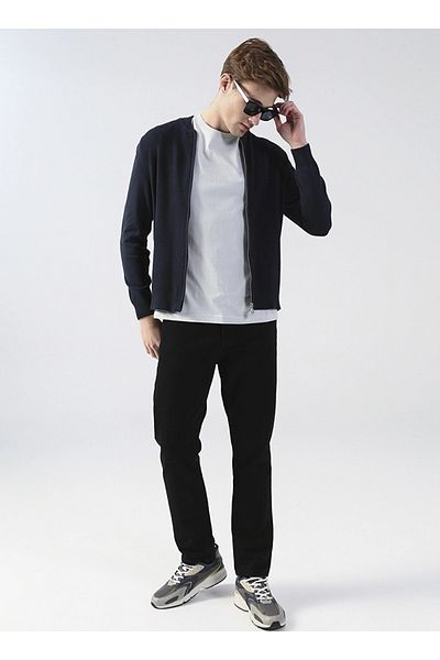 U.S. Polo Assn. Ανδρικό πλεκτό Navy Blue Ζακέτα Basic