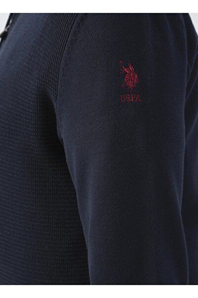 U.S. Polo Assn. Чоловічий темно-синій светр-кардиган Basic