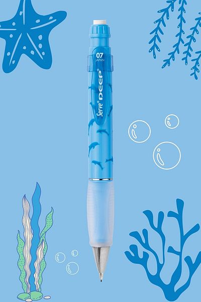 Serve Versatil Pen (Mechanical Pencil) Deep 0.7 Mm Sky Blue Dolphin
