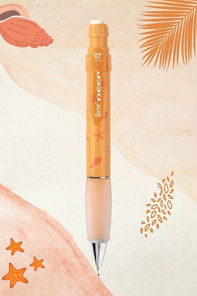 Serve Versatil Pen (mechanical Pencil) Deep 0.7 Mm Mustard Yellow Starfish