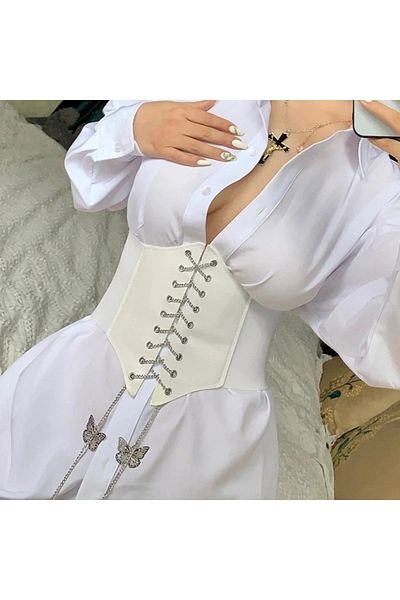 Köstebek مشد فراشة مطاطي على الطراز القوطي - تصميم سلسلة