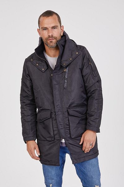 Kevin Ανδρικό φούτερ Parka K207 Μαύρο