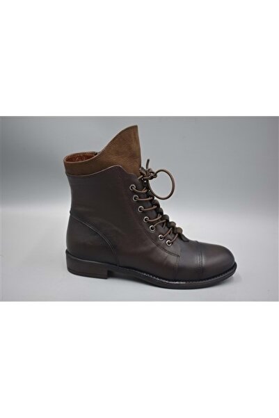 Scavia 502 Hakiki Deri Kadın Bot - Kahve - 37