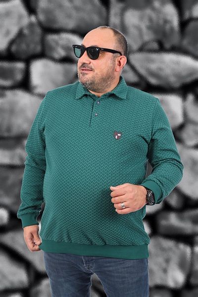 MocGrande Μεγάλο μέγεθος Polo Collar Sweat Impact Mc 22717