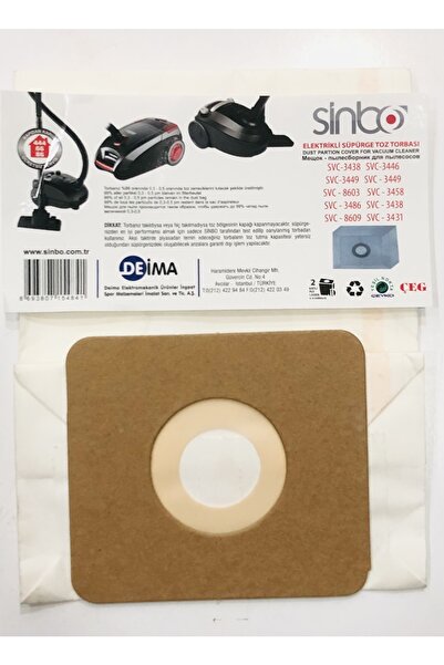 Ç E G Compatibil cu sacul pentru aspirator Çeg Sinbo Svc 8603