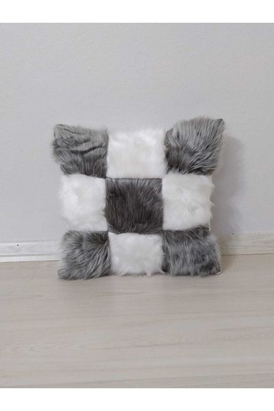YILMAZHOME Checkered Plush Throw Pillow Cover