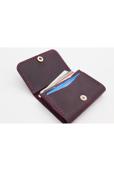 Anatolia Purple Minimalist Genuine Leather Card Holder