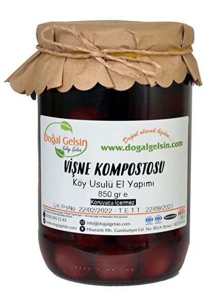 Doğal Olarak Simav'dan Doğal Gelsin Kolay Gelsin Vişne Kompostosu - 850 Gr