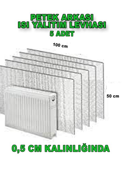 eryatex 5 Adet Kalorifer Peteği Arkası Isı Yalıtım Ve Izolasyon Levhası Radya...