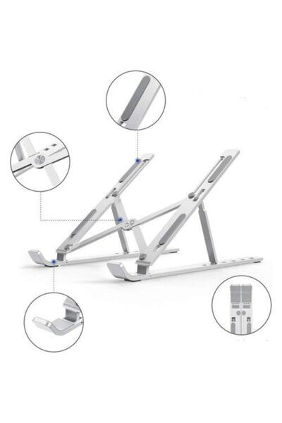 teknosepetim Katlanır Alüminyum Notebook Standı Ayarlı Laptop Metal Yükseltic...
