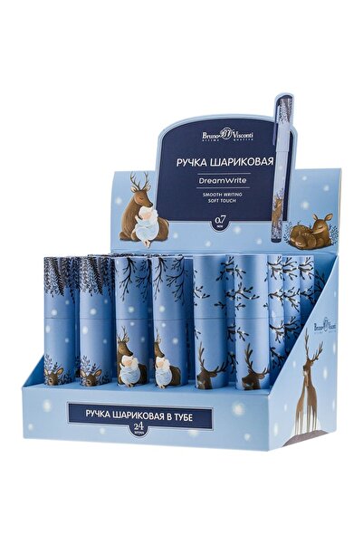 Bruno Visconti Tükenmez Kalem 0.7 Mavi Mürekkepli Dream Write Geyikler 20-026...