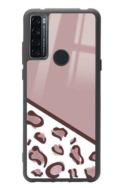 Spoyi Tcl 20 Se Brown Leopard Design Glossy Phone Case