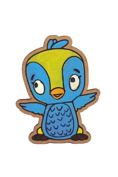 Qunduz Paintable Wooden Animal Figure - Little Bird