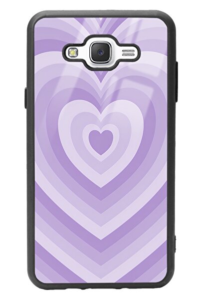 Spoyi حافظة هاتف سامسونج J7 لامعة بتصميم قلب أرجواني