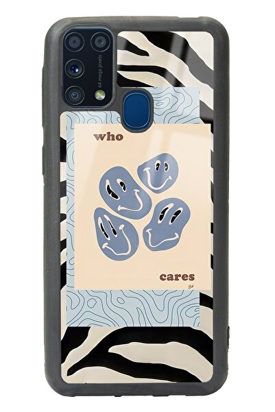 Spoyi Samsung M-31 Zebra Emoji Tasarımlı Glossy Telefon Kılıfı