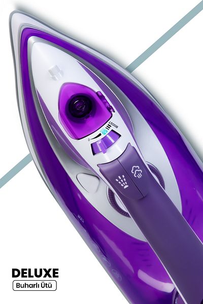 GOLDMASTER Deluxe 3000 Watt Ceramic Sole Professional Turbo Boost Feature 190 gr Effective Shock Steam Iron