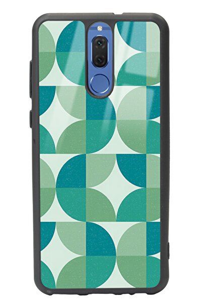 Spoyi Huawei Mate 10 Lite Glossy Phone Case with Retro Green Wallpaper Design