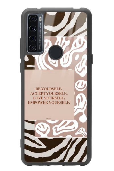 Spoyi Tcl 20 Se Emoji Zebra Design Glossy Phone Case