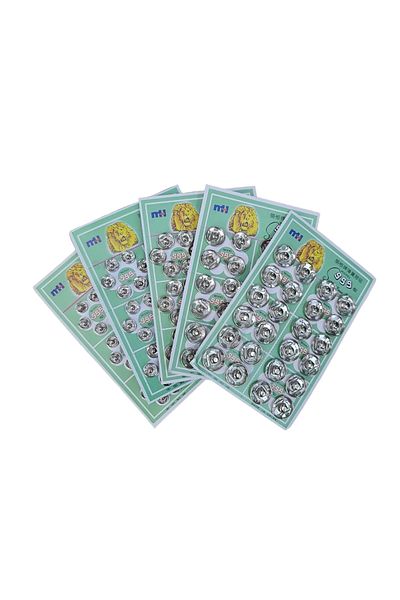 tuhafiyecimiz 5 Size Metal, Stitched Snap Button Set8mm/10mm/12mm/14mm/16mm