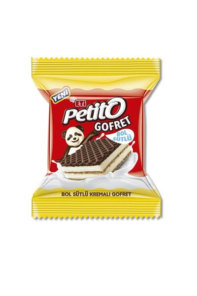 Eti Petito Bol Sütlü KremalI Sade Kakaolu Gofret 26 g x 24 Adet