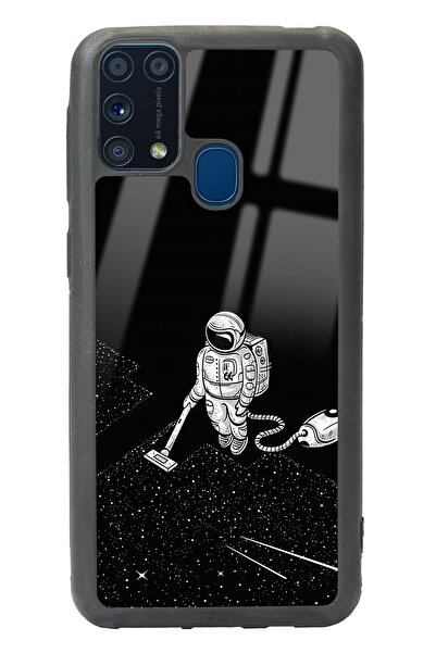 Spoyi Samsung M-31 Astronot Tatiana Tasarımlı Glossy Telefon Kılıfı