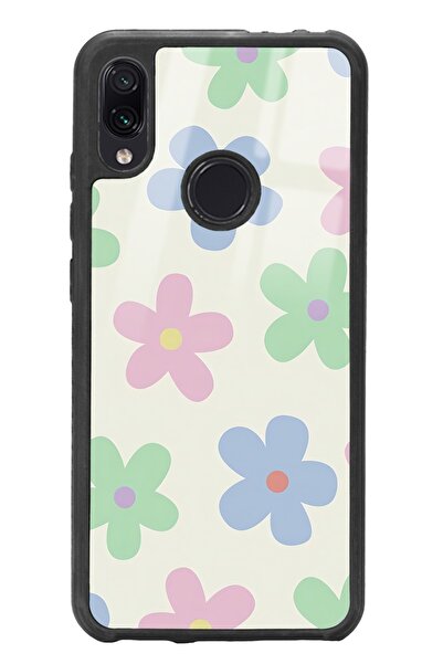 Spoyi Xiaomi Redmi Note 7 Nude Çiçek Tasarımlı Glossy Telefon Kılıfı