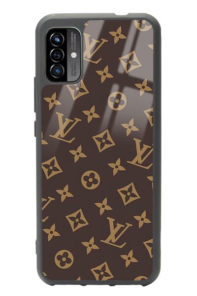 Spoyi P13 Blue Max Pro Lite 2022 Kahverengi Lv Tasarımlı Glossy Telefon Kılıfı
