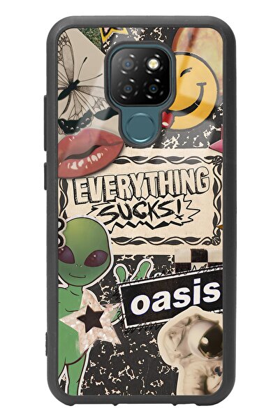 Spoyi General Mobile Gm 20 Retro Sticker Tasarımlı Glossy Telefon Kılıfı