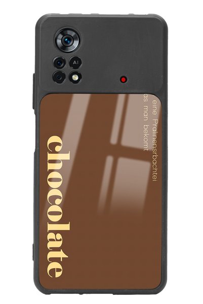 Spoyi حافظة هاتف لامعة بتصميم شوكولاتة Poco X4 Pro