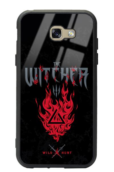 Spoyi Samsung A7 (2017) Witcher 3 Fire Tasarımlı Glossy Telefon Kılıfı