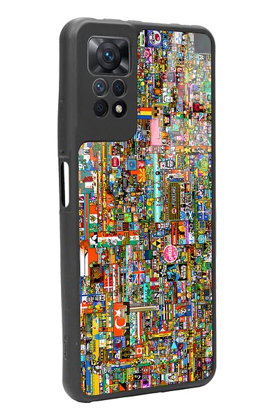 Spoyi حافظة هاتف لامعة لهاتف Xiaomi Redmi Note 11 Pro R/place بتصميم تذكاري