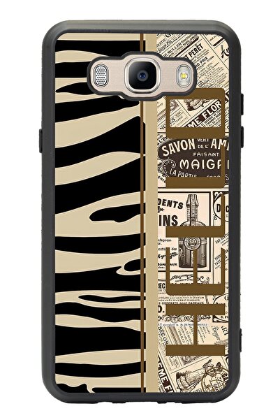 Spoyi Samsung J7 (2016) Zebra Gazete Tasarımlı Glossy Telefon Kılıfı