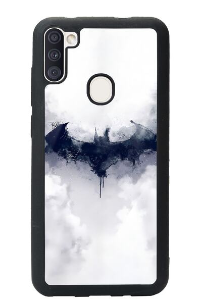 Spoyi Samsung M11 White Batman Design Glossy Phone Case