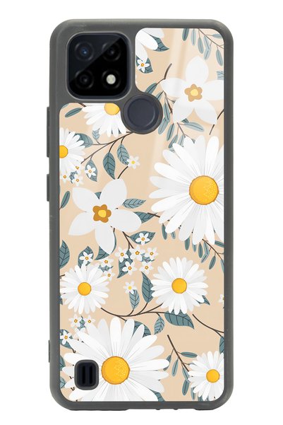 Spoyi Oppo Realme C21 Big Daisy Design Glossy Phone Case