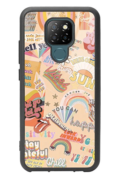 Spoyi General Mobile Gm 20 Vintage Sticker Tasarımlı Glossy Telefon Kılıfı