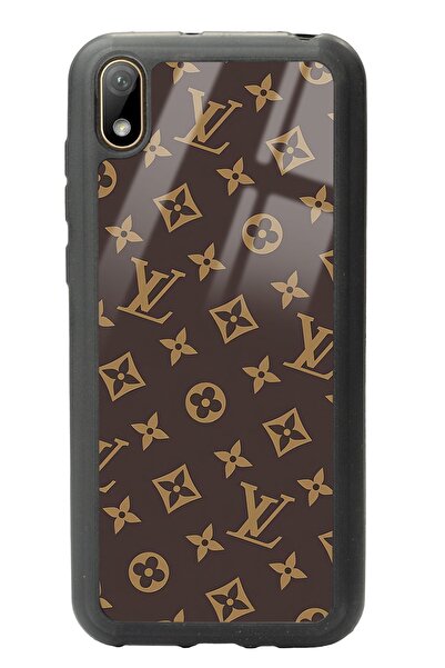 Spoyi Huawei Y5 (2019) Kahverengi Lv Tasarımlı Glossy Telefon Kılıfı