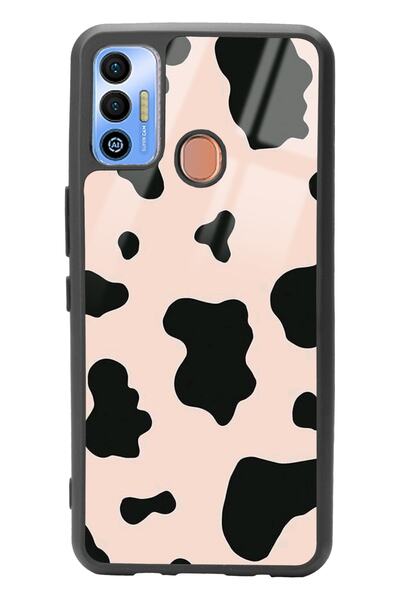 Spoyi Tecno Spark 7t Pink Milky Tasarımlı Glossy Telefon Kılıfı