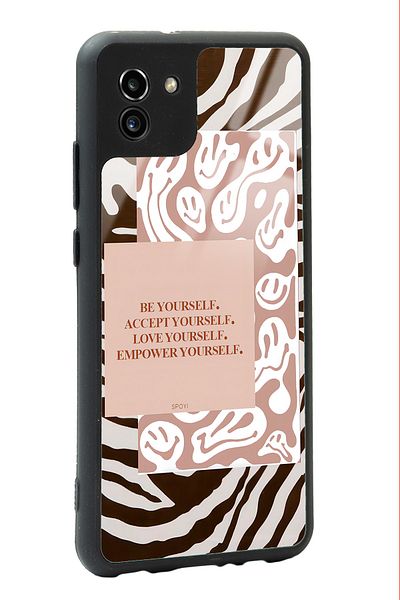 Spoyi حافظة هاتف سامسونج A-03 Emoji Zebra Design لامعة