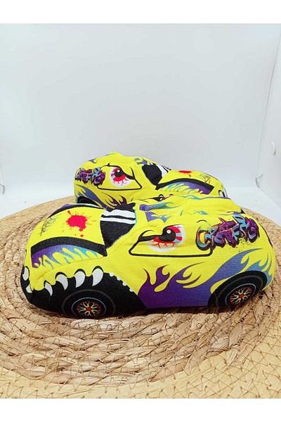 macosen M A C O S E N Akınalbella Yellow Car Αγόρια Κορίτσια Παιδικά Χειμερινά Παντόφλες Αυτοκίνητο Παντόφλες